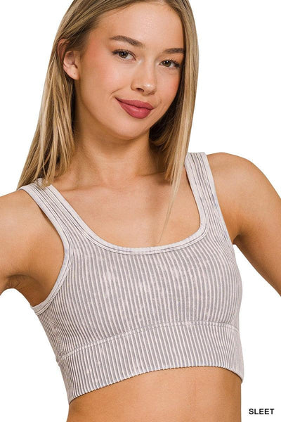 Cropped Tank W/ Removable Bra Pads | SRB  S/M - L/XL | $21.95