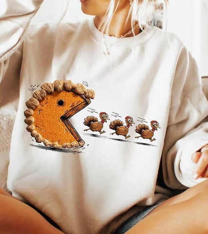 Pacman Pie Thanksgiving Crewneck| SRB | 35.00