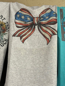 Red White Blue Bow Tee | S - 2XL $20.95 | SRB